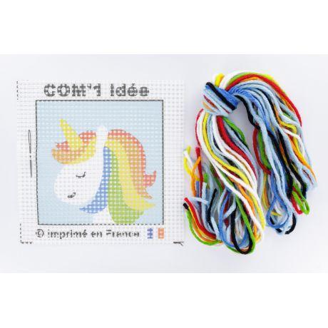 Kit de canevas enfant - Rainbow Broderie COM'1 Idée 