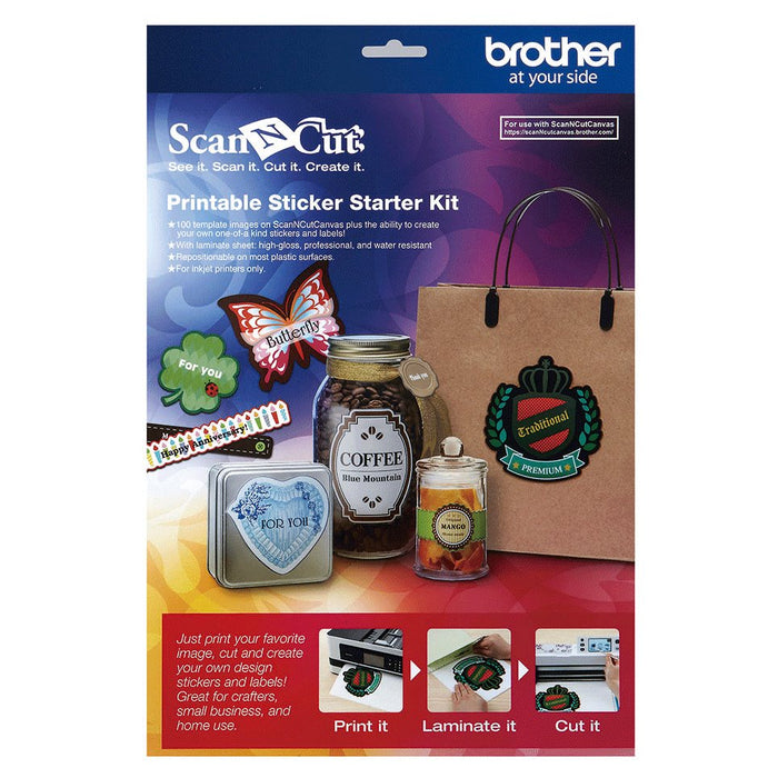 Kit de démarrage pour autocollants imprimables - ScanNCut Brother Machine Brother 