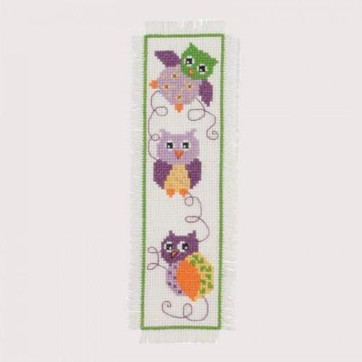 Marque-page - Chouettes - Kit de broderie Broderie Permin 