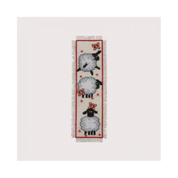 Marque-page - Moutons - Kit de broderie Broderie Permin 