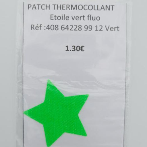 Patch - Ecusson Etoile Vert fluo Mercerie 3b com 