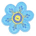 Patch - Ecusson Fleur bleu 4,5x4,5mm Mercerie 3b com 
