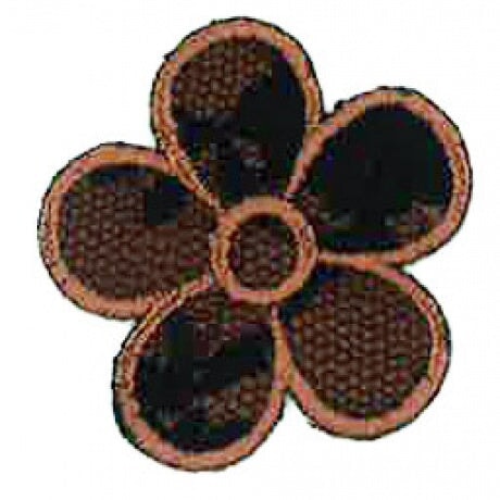 Patch - Ecusson Fleur dentelle marron Mercerie 3b com 