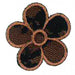 Patch - Ecusson Fleur dentelle marron Mercerie 3b com 