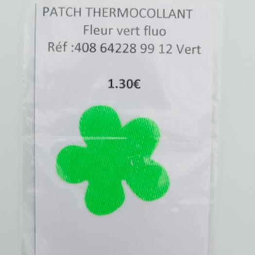 Patch - Ecusson Fleur Vert fluo Mercerie 3b com 