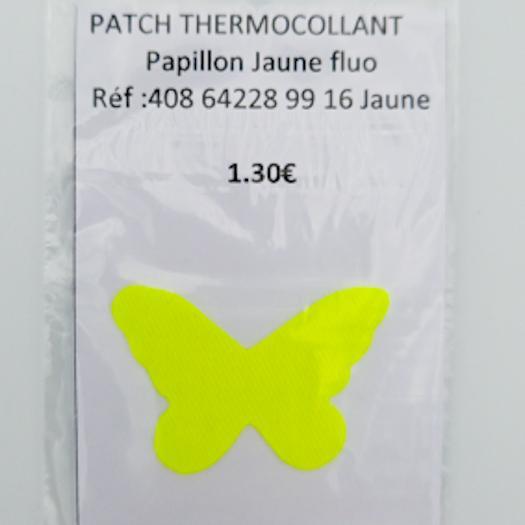 Patch - Ecusson Papillon Jaune fluo Mercerie 3b com 
