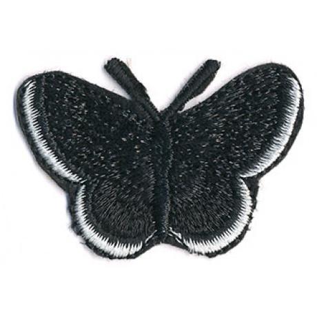 Patch - Ecusson Papillon noir 3,5x5cm Mercerie 3b com 