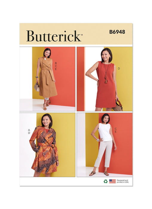 Patron Butterick - Ceinture, Gilet, Haut, Pantalon, Robe, Veste Patron Butterick 