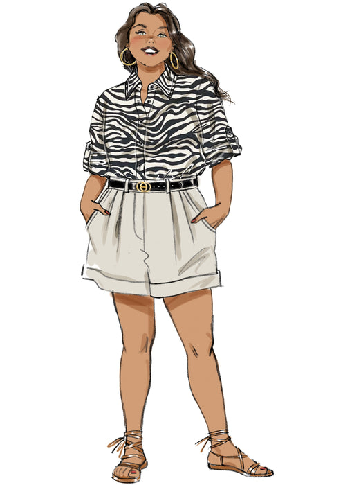 Patron Butterick - Chemise, Short Patron Butterick 