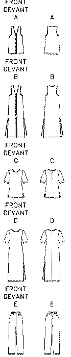 Patron Butterick - Corsage, Haut, Pantalon, Robe, Short Patron Butterick 