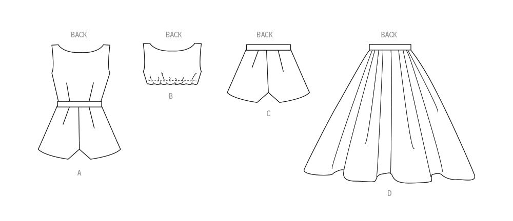Patron Butterick - Haut, Jupe, Robe, Short Patron Butterick 