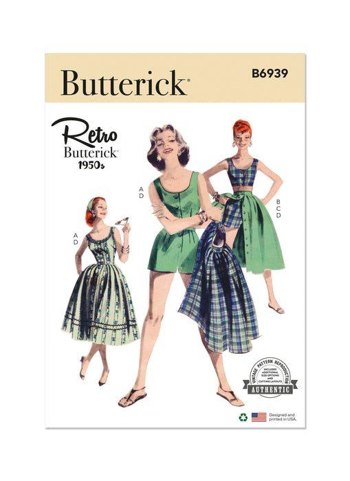 Patron Butterick - Haut, Jupe, Robe, Short Patron Butterick 