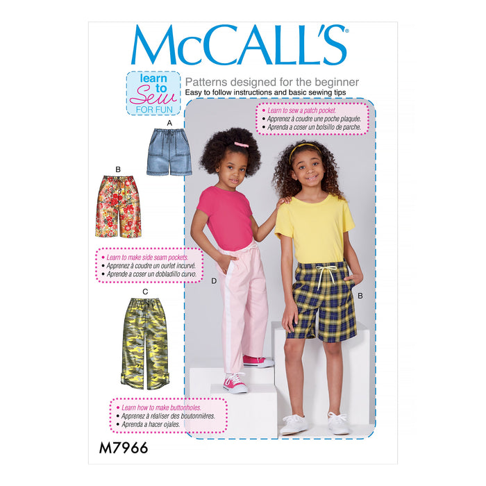 Patron Learn To Sew For Fun - Pantalon, Short Patron McCall's 