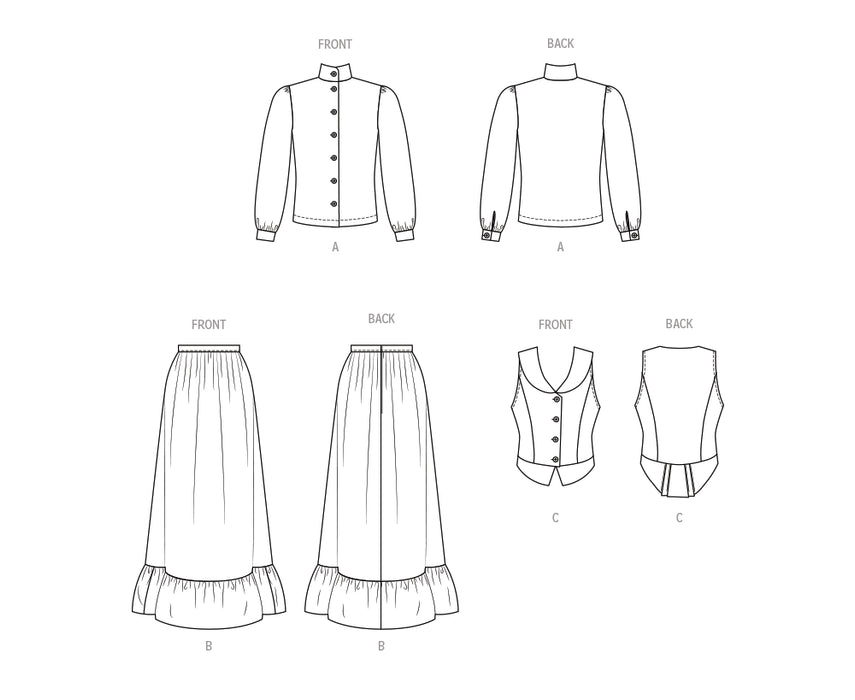 Patron McCall's - Gilet, Haut, Jupe, Déguisement Patron McCall's 