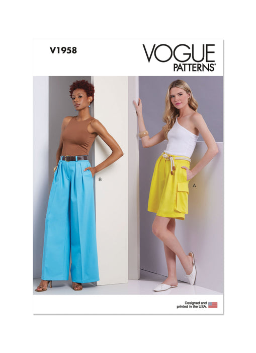 Patron Vogue - Ceinture, Pantalon, Short Patron Vogue 