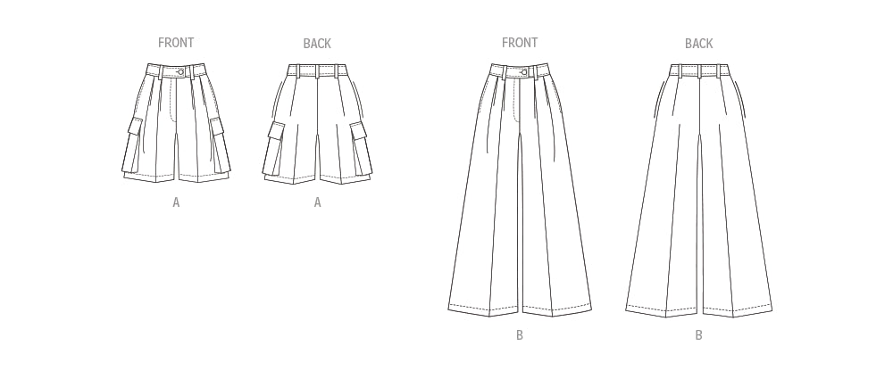 Patron Vogue - Ceinture, Pantalon, Short Patron Vogue 