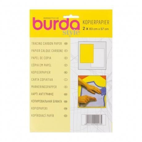 Pochette papier calque jaune et blanc Mercerie Burda 