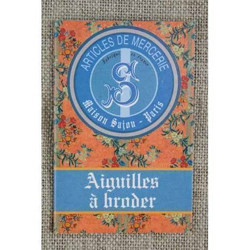 Six aiguilles à broder numéros 22 24 et 26 - Carnet Sajou orange - Sajou Broderie Sajou 