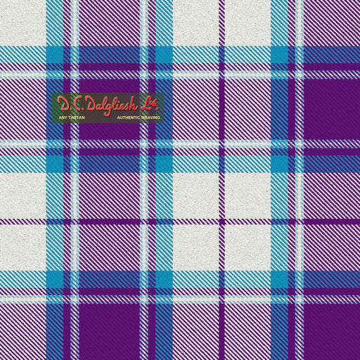 Tartan Écossais - Tissu traditionnel - Fait main en Écosse - Longniddry Purple Dress Dance Tissus DC Dalgliesh 