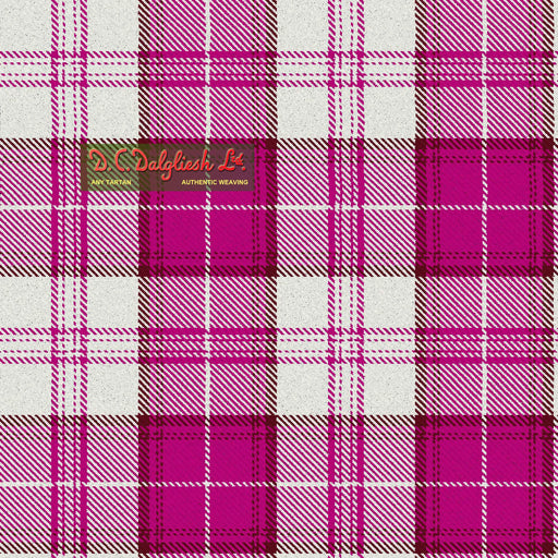 Tartan Écossais - Tissu traditionnel - Fait main en Écosse - Menzies Dress Dance Cerise Tissus DC Dalgliesh 