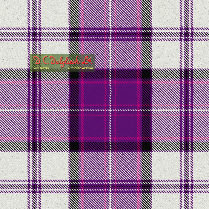 Tartan Écossais - Tissu traditionnel - Fait main en Écosse - Yarrow Dress Dance Purple Tissus DC Dalgliesh 