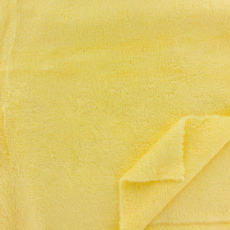 Tissu éponge de bambou jaune banane Tissus Maison du Haut Mercier 