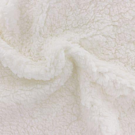 Tissu fausse fourrure de mouton blanc Tissus Maison du Haut Mercier 