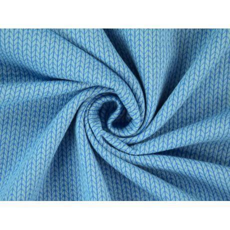 Tissu jersey Alb Stoffe big knit azur bleu Tissus ALB Stoffe 